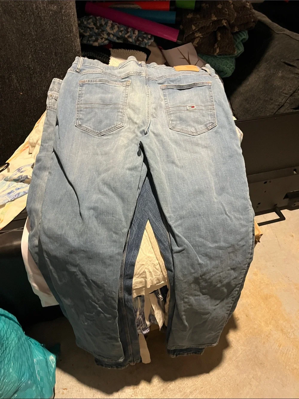 Light Blue Men's Straight-Leg Jeans